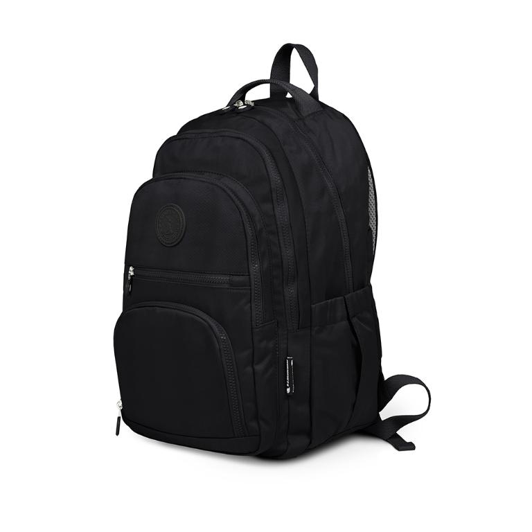 B.S.D.S冰山袋鼠 - 時光旅人 - 知性多夾層附插袋胸扣後背包 - 黑色【B1254K】