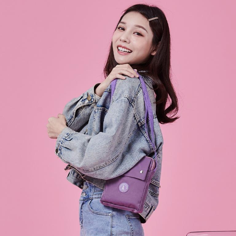 B.S.D.S冰山袋鼠 - 時光旅人 - 知性直立雙層斜背小包 - 深芋紫【B129-3U】