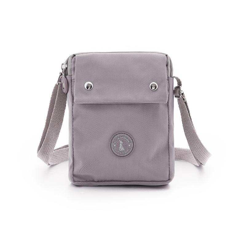 B.S.D.S冰山袋鼠 - 時光旅人 - 知性直立雙層斜背小包 - 薄霧灰【B129-3GR】