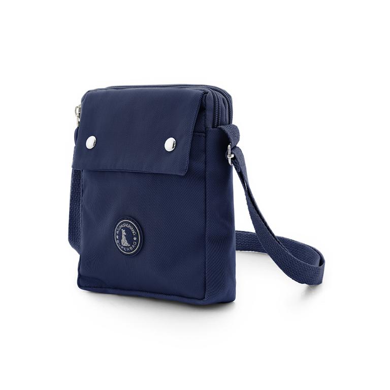 B.S.D.S冰山袋鼠 - 時光旅人 - 知性直立雙層斜背小包 - 藍色【B129-3B】