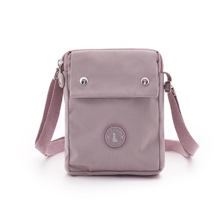 B.S.D.S冰山袋鼠 - 時光旅人 - 知性直立雙層斜背小包 - 淡紫色【B129-3PR】