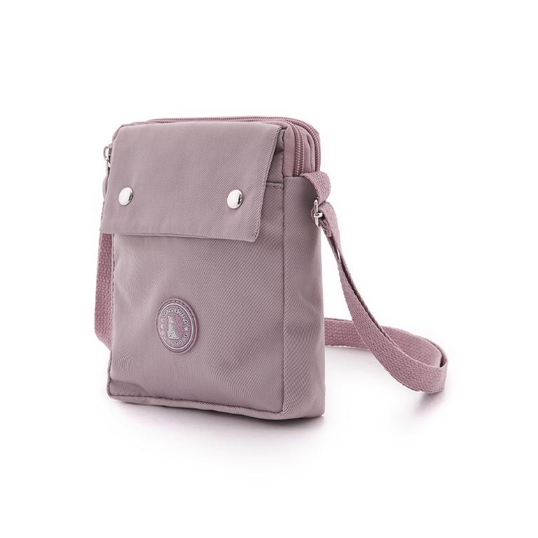 B.S.D.S冰山袋鼠 - 時光旅人 - 知性直立雙層斜背小包 - 淡紫色【B129-3PR】