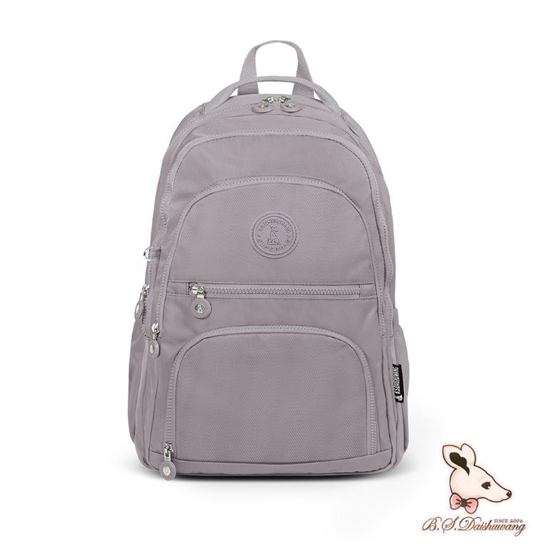 B.S.D.S冰山袋鼠 - 時光旅人 - 知性多夾層附插袋胸扣後背包 - 薄霧灰【B1254GR】