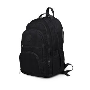 B.S.D.S冰山袋鼠 - 時光旅人 - 知性多夾層附插袋胸扣後背包 - 黑色【B1254K】