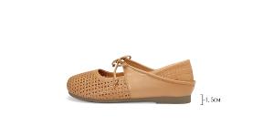 Ben&1966高級打蠟羊皮沖孔綁帶造型包鞋-太妃糖棕(256221)