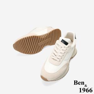 Ben&1966隨興街頭風厚底Q軟休閒鞋-米白(256042)