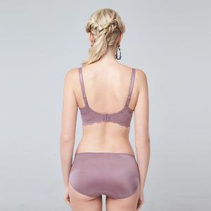 【思薇爾】花都夢蝶系列M-XL蕾絲刺繡低腰三角女內褲(粉芯藕)