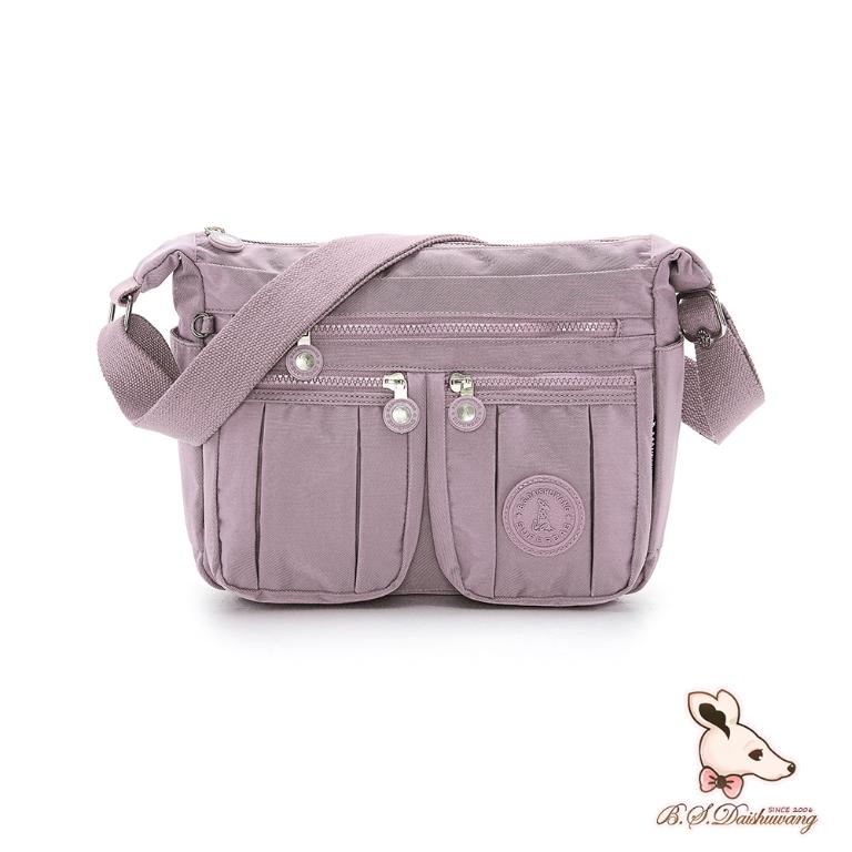 B.S.D.S冰山袋鼠 - 時光旅人 - 知性造型多層斜背包 - 淡紫色【B5035-2PR】