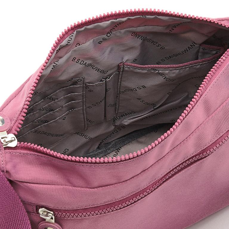 B.S.D.S冰山袋鼠 - 時光旅人 - 知性造型多層斜背包 - 淡紫色【B5035-2PR】