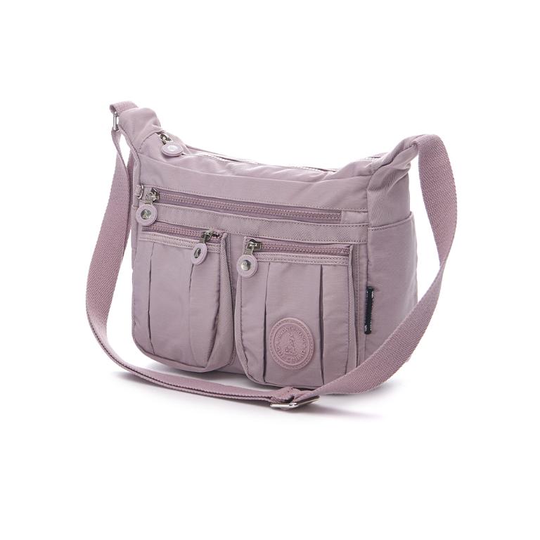 B.S.D.S冰山袋鼠 - 時光旅人 - 知性造型多層斜背包 - 淡紫色【B5035-2PR】