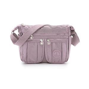 B.S.D.S冰山袋鼠 - 時光旅人 - 知性造型多層斜背包 - 淡紫色【B5035-2PR】