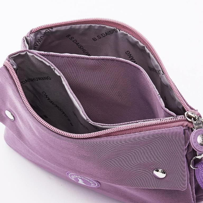 B.S.D.S冰山袋鼠 - 時光旅人 - 知性橫式三層斜背小包 - 莓果粉【B003PP】