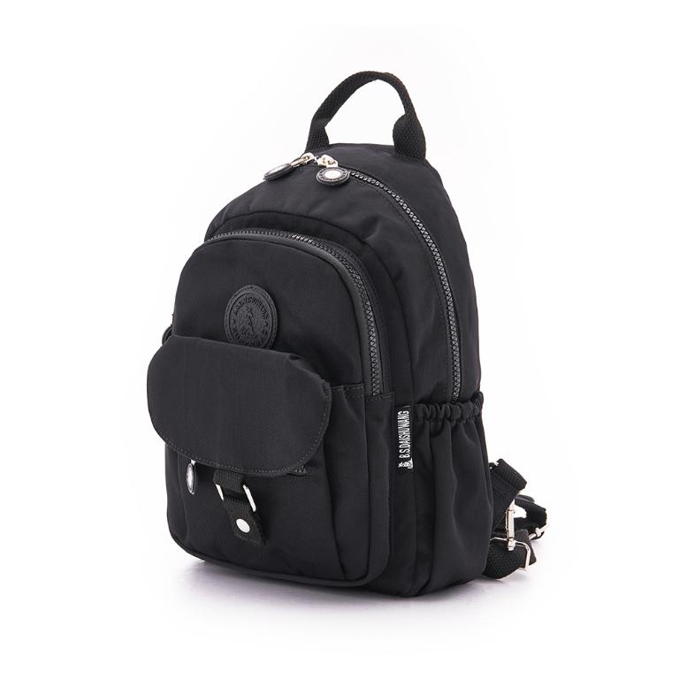 B.S.D.S冰山袋鼠 - 時光旅人 - 知性單肩後背兩用包 - 黑色【B108-2K】