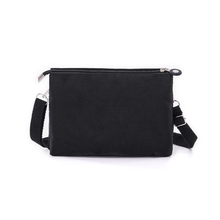 B.S.D.S冰山袋鼠 - 時光旅人 - 知性橫式三層斜背小包 - 黑色【B003K】