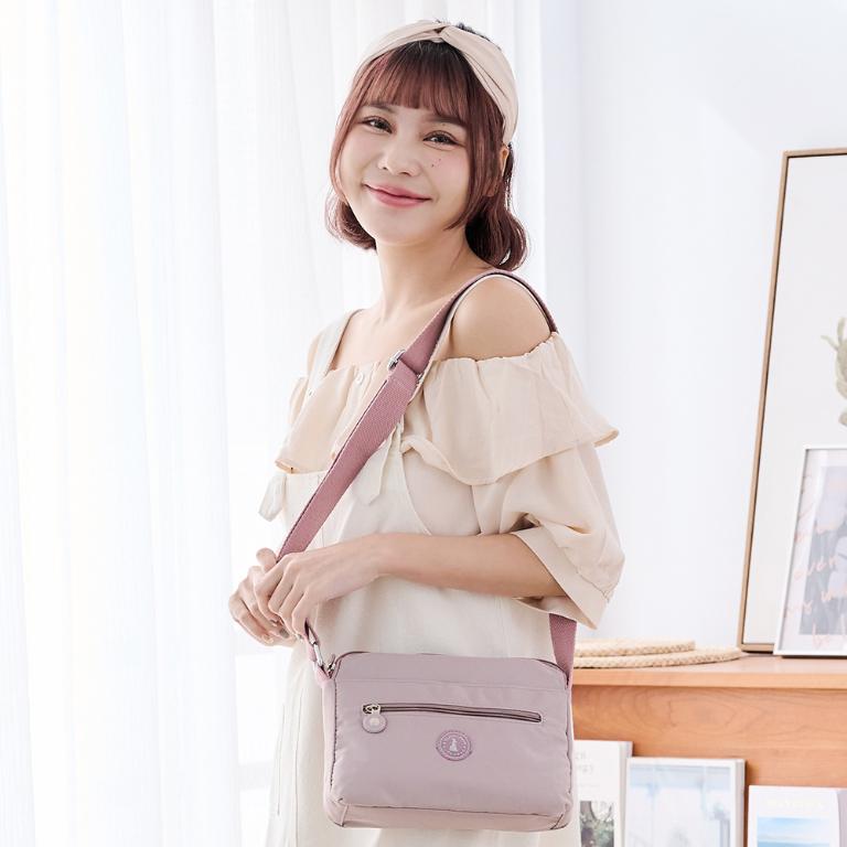 B.S.D.S冰山袋鼠 - 時光旅人 - 知性輕巧斜背小包 - 淡紫色【B231PR】