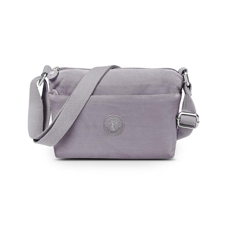 B.S.D.S冰山袋鼠 - 時光旅人 - 知性輕巧收納斜背小包 - 薄霧灰【B233GR】