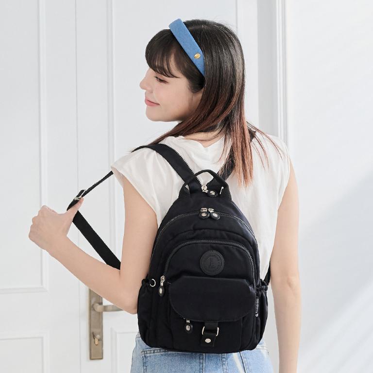 B.S.D.S冰山袋鼠 - 時光旅人 - 知性單肩後背兩用包 - 黑色【B108-2K】