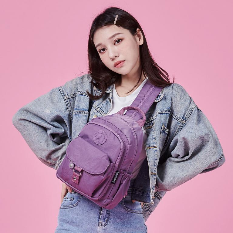 B.S.D.S冰山袋鼠 - 時光旅人 - 知性單肩後背兩用包 - 深芋紫【B108-2U】
