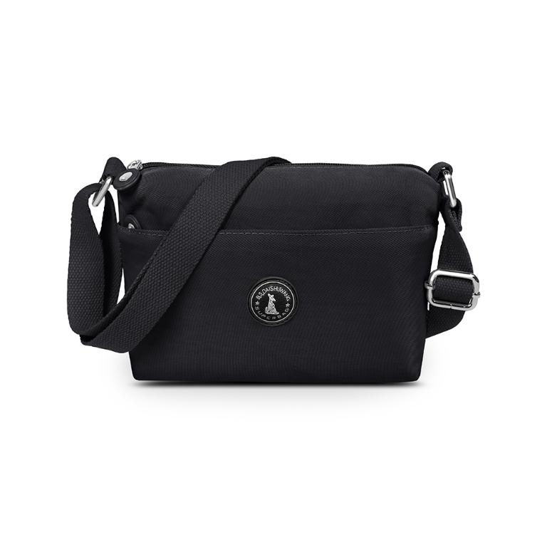 B.S.D.S冰山袋鼠 - 時光旅人 - 知性輕巧收納斜背小包 - 黑色【B233K】