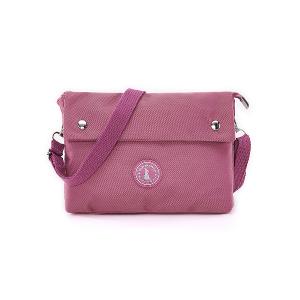 B.S.D.S冰山袋鼠 - 時光旅人 - 知性橫式三層斜背小包 - 莓果粉【B003PP】