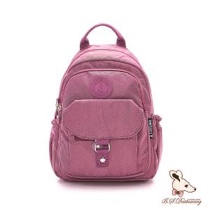 B.S.D.S冰山袋鼠 - 時光旅人 - 知性單肩後背兩用包 - 莓果粉【B108-2PP】