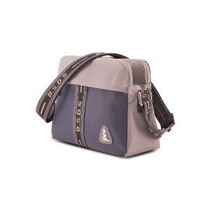 B.S.D.S冰山袋鼠 - 非常莓好 - 織帶拼接多層收納貝殼包 - 藕紫灰【7005-GU】