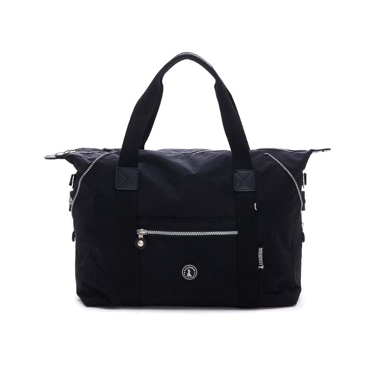 B.S.D.S冰山袋鼠 - 威尼斯假期 - 輕旅大容量附插袋旅行包 - 純色黑【5021K】