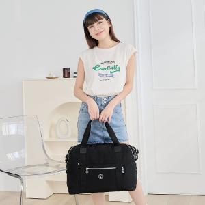B.S.D.S冰山袋鼠 - 威尼斯假期 - 輕旅大容量附插袋旅行包 - 純色黑【5021K】