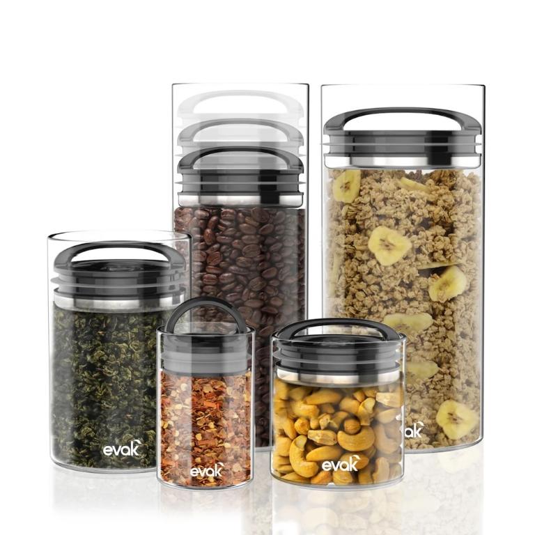 EVAK 密封儲物罐 Compact 系列/玻璃/亮面把手 [4號]