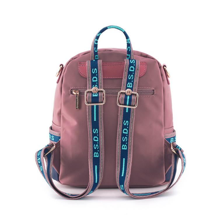 B.S.D.S冰山袋鼠 - 非常莓好 - 織帶拼接多層兩用後背包 - 甜粉藍【7011-BP】