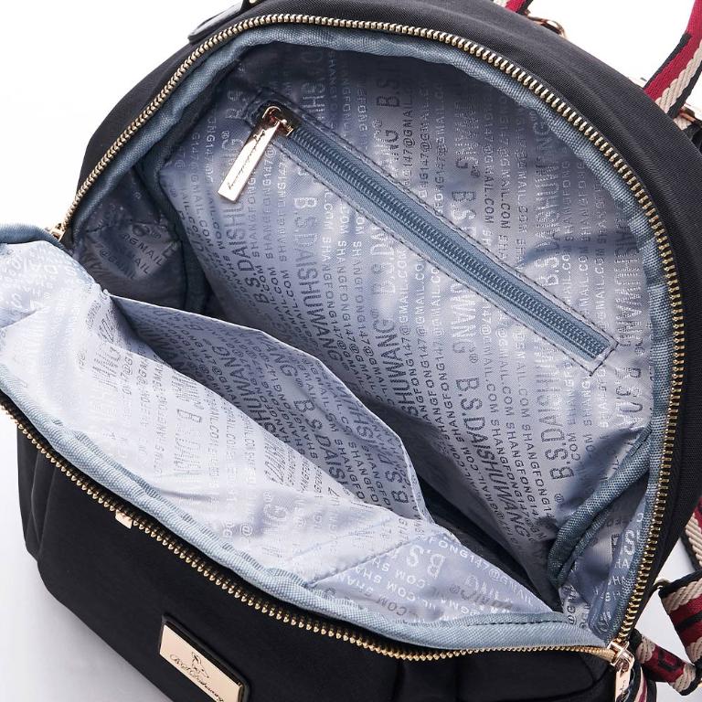 B.S.D.S冰山袋鼠 - 非常莓好 - 織帶拼接多層兩用後背包 - 莓果藍【8009-BP】