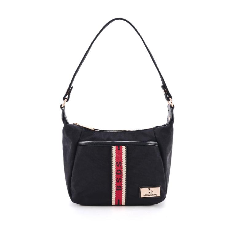 B.S.D.S冰山袋鼠 - 非常莓好 - 織帶拼接輕巧實搭小包 - 紅磚黑【8011-KR】