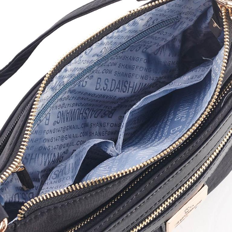 B.S.D.S冰山袋鼠 - 非常莓好 - 織帶拼接實搭斜肩包 - 紅磚黑【8022-KR】