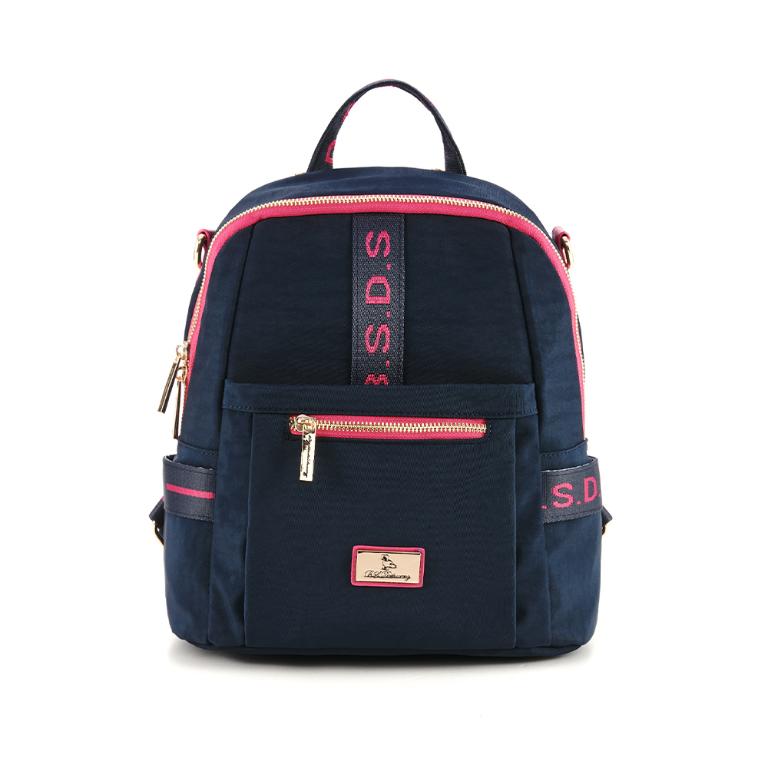 B.S.D.S冰山袋鼠 - 非常莓好 - 織帶拼接多層兩用後背包 - 莓果藍【8009-BP】