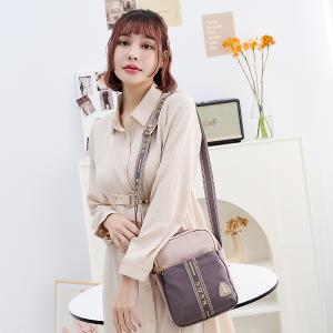 B.S.D.S冰山袋鼠 - 非常莓好 - 織帶拼接隨身收納包 - 藕紫灰【7001-GU】