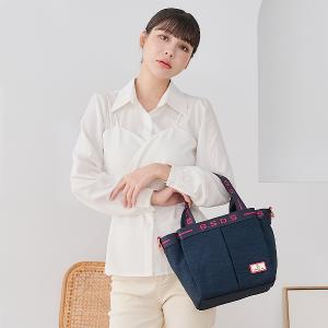 B.S.D.S冰山袋鼠 - 非常莓好 - 織帶拼接多層購物包 - 莓果藍【8019-BP】