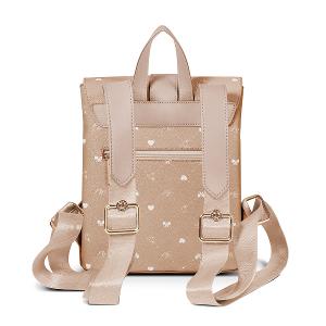 B.S.D.S冰山袋鼠 - 布朗小姐 - 甜美造型蓋釦後背包 - 粉杏色【6158-C】