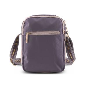 B.S.D.S冰山袋鼠 - 非常莓好 - 織帶拼接隨身收納包 - 藕紫灰【7001-GU】