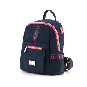 B.S.D.S冰山袋鼠 - 非常莓好 - 織帶拼接多層兩用後背包 - 莓果藍【8009-BP】