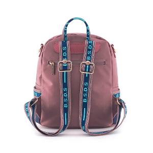 B.S.D.S冰山袋鼠 - 非常莓好 - 織帶拼接多層兩用後背包 - 甜粉藍【7011-BP】