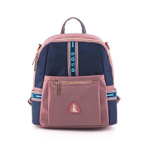 B.S.D.S冰山袋鼠 - 非常莓好 - 織帶拼接多層兩用後背包 - 甜粉藍【7011-BP】