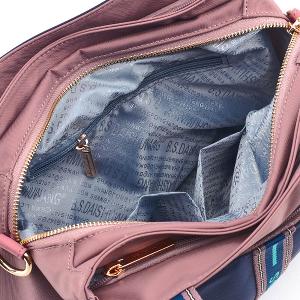 B.S.D.S冰山袋鼠 - 非常莓好 - 織帶拼接兩用購物包 - 藕紫灰【7004-GU】