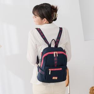 B.S.D.S冰山袋鼠 - 非常莓好 - 織帶拼接多層兩用後背包 - 莓果藍【8009-BP】