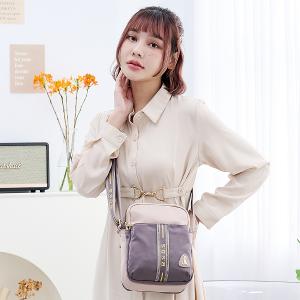 B.S.D.S冰山袋鼠 - 非常莓好 - 織帶拼接隨身收納包 - 藕紫灰【7001-GU】