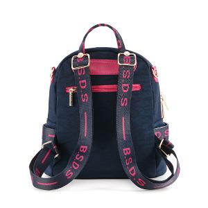 B.S.D.S冰山袋鼠 - 非常莓好 - 織帶拼接多層兩用後背包 - 莓果藍【8009-BP】