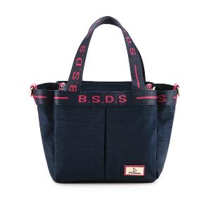 B.S.D.S冰山袋鼠 - 非常莓好 - 織帶拼接多層購物包 - 莓果藍【8019-BP】