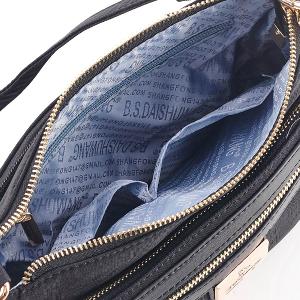 B.S.D.S冰山袋鼠 - 非常莓好 - 織帶拼接實搭斜肩包 - 紅磚黑【8022-KR】