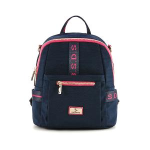 B.S.D.S冰山袋鼠 - 非常莓好 - 織帶拼接多層兩用後背包 - 莓果藍【8009-BP】