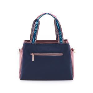 B.S.D.S冰山袋鼠 - 非常莓好 - 織帶拼接兩用購物包 - 甜粉藍【7004-BP】