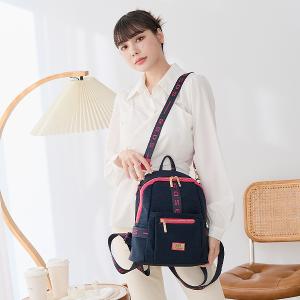 B.S.D.S冰山袋鼠 - 非常莓好 - 織帶拼接多層兩用後背包 - 莓果藍【8009-BP】